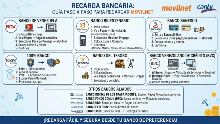Recarga Bancaria Recarga desde tu Banco