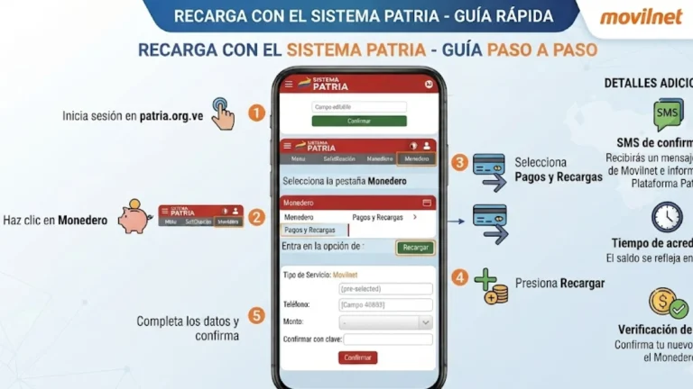 Recarga con el Sistema Patria
