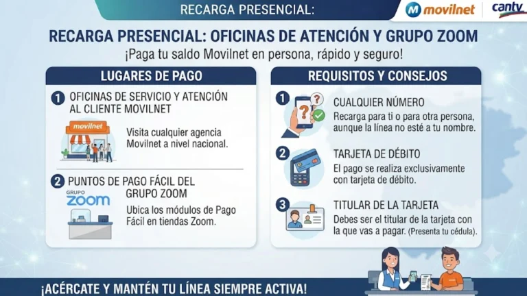Recarga en Oficinas de Atención al Cliente  Grupo Zoom